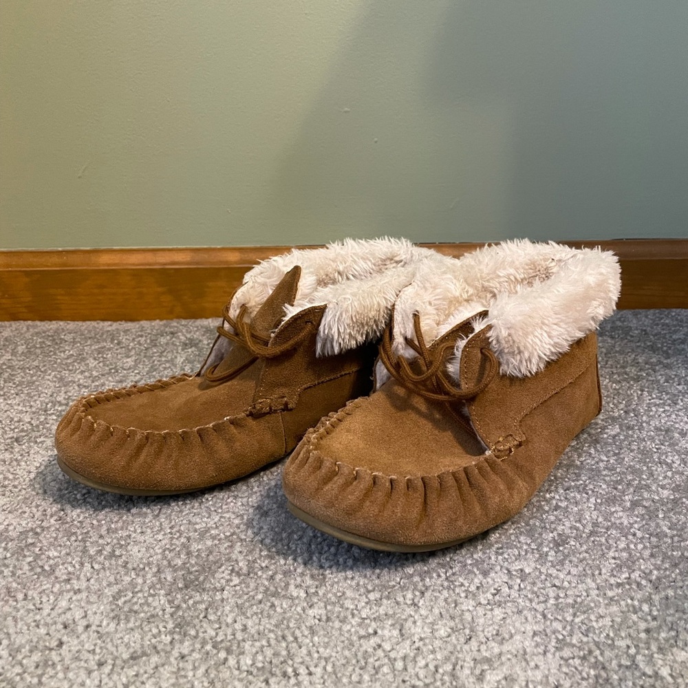 Brown Moccasin Slippers (can also be worn outdoors)